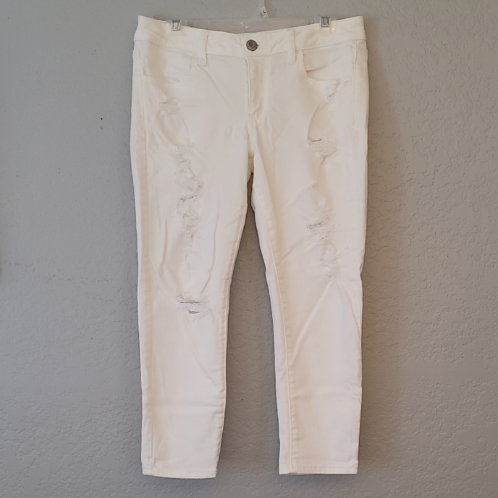 American Eagle Outfitters White Jegging Crops